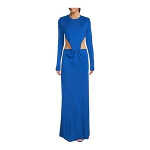 Farm Rio Blue Cutout Maxi Sheath Dress Size Small